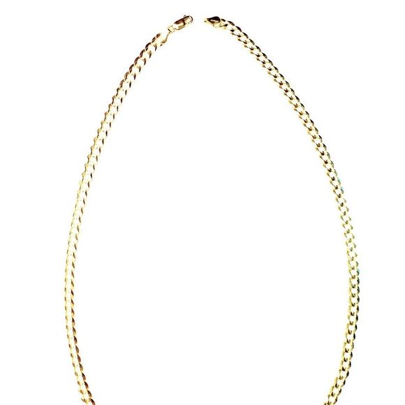 Custom Other - Vintage Mens 10kt Yellow Gold Curb Link Chain